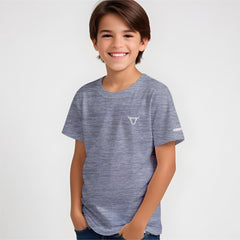 Toro Activa Youth Melange Performance Tee 3-Pack - Grey - front view