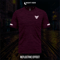 Toro Activa Youth Melange Performance Tee 3-Pack - Maroon - back view