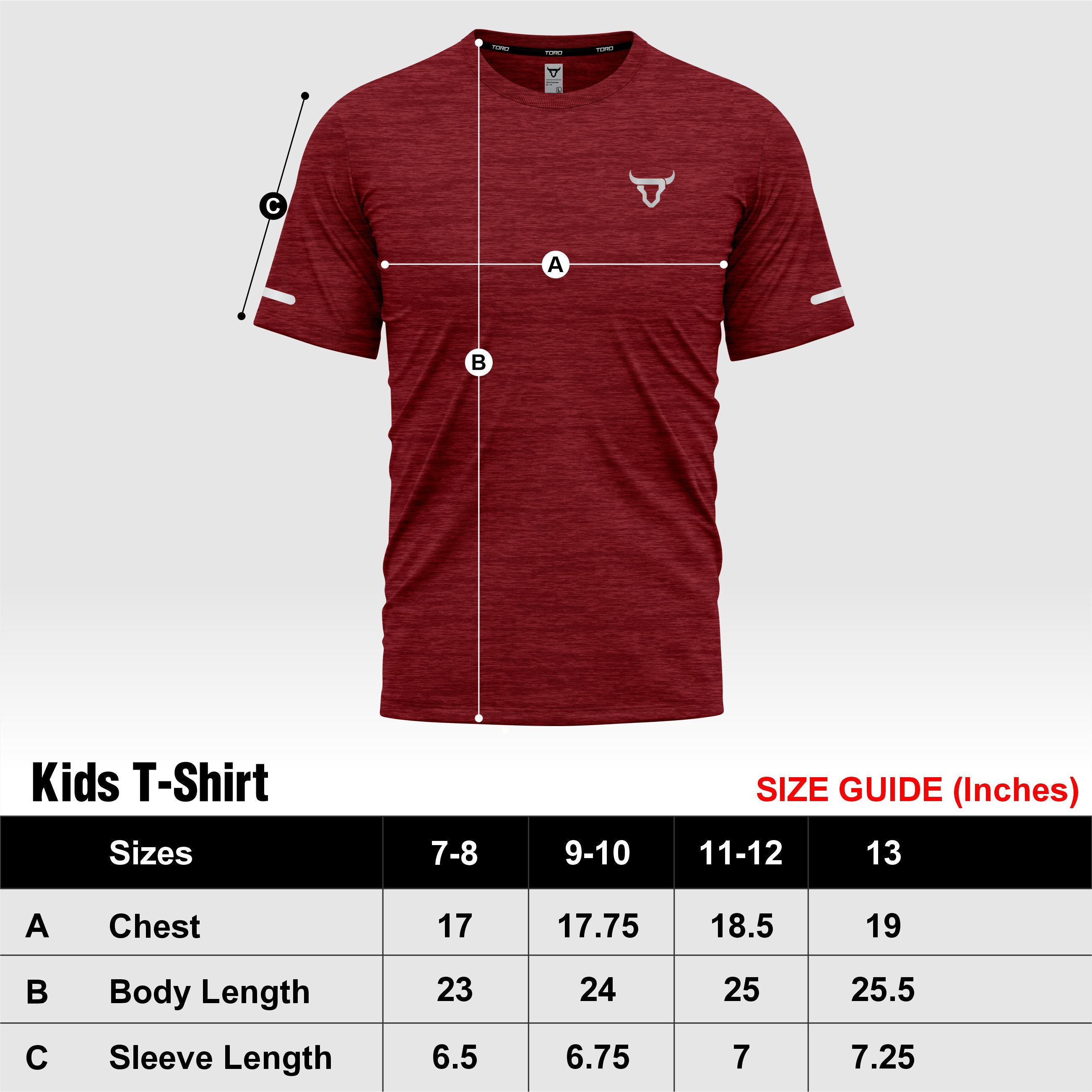 Toro Activa Youth Melange Performance Tee 3-Pack - Red - model photo