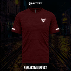 Toro Activa Youth Melange Performance Tee 3-Pack - Red - back view