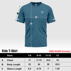 Toro Activa Youth Melange Performance Tee 3-Pack - Teal - model photo