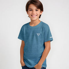 Toro Activa Youth Melange Performance Tee 3-Pack - Teal - front view