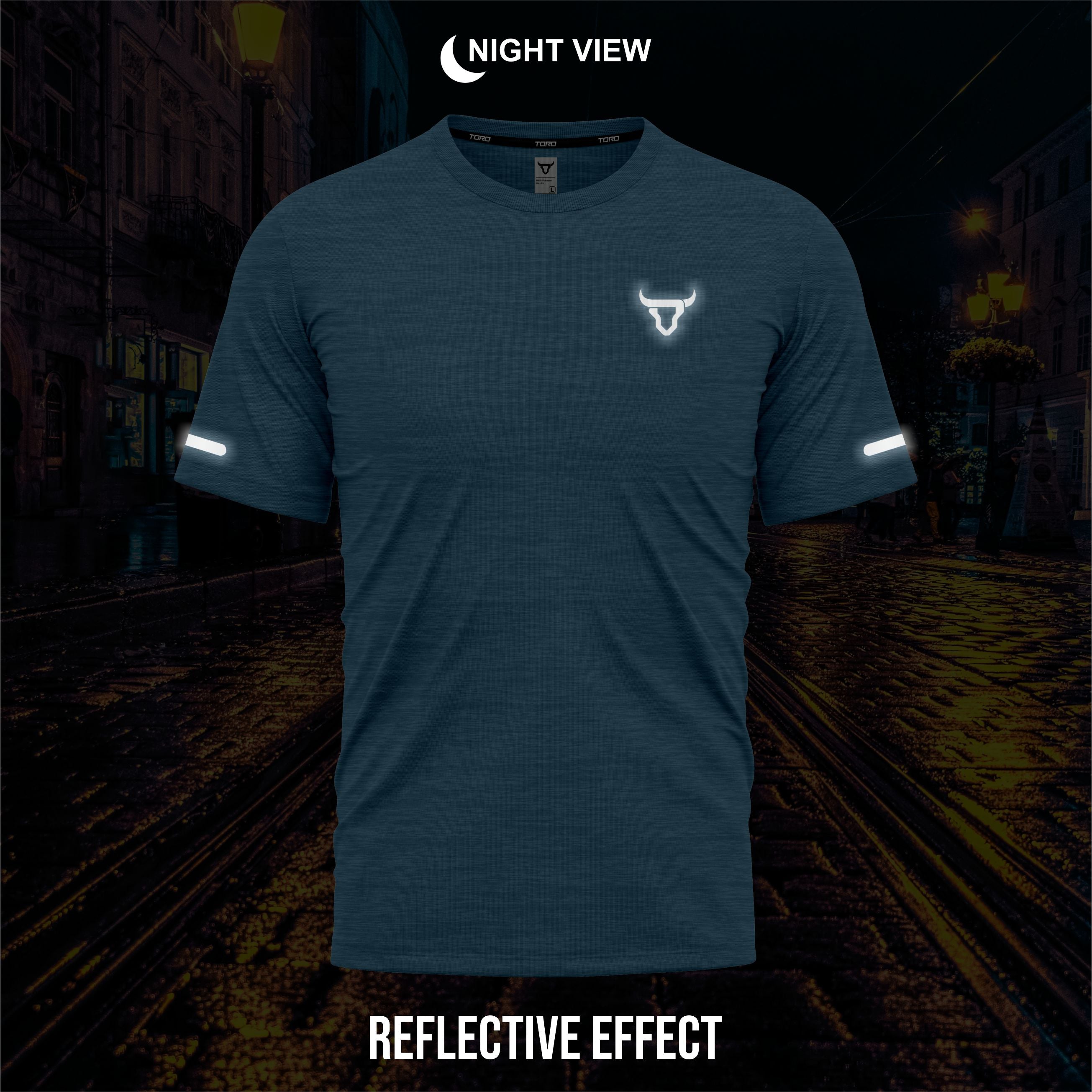 Toro Activa Youth Melange Performance Tee 3-Pack - Teal - back view