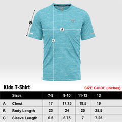 Toro Activa Youth Melange Performance Tee 3-Pack - Blue - model photo