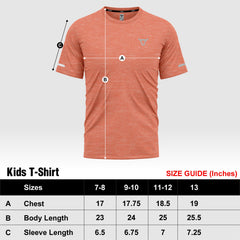 Toro Activa Youth Melange Performance Tee 3-Pack - Orange - model photo