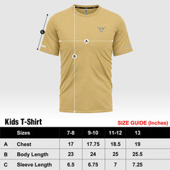 Toro Activa Youth Melange Performance Tee 3-Pack - Yellow - model photo