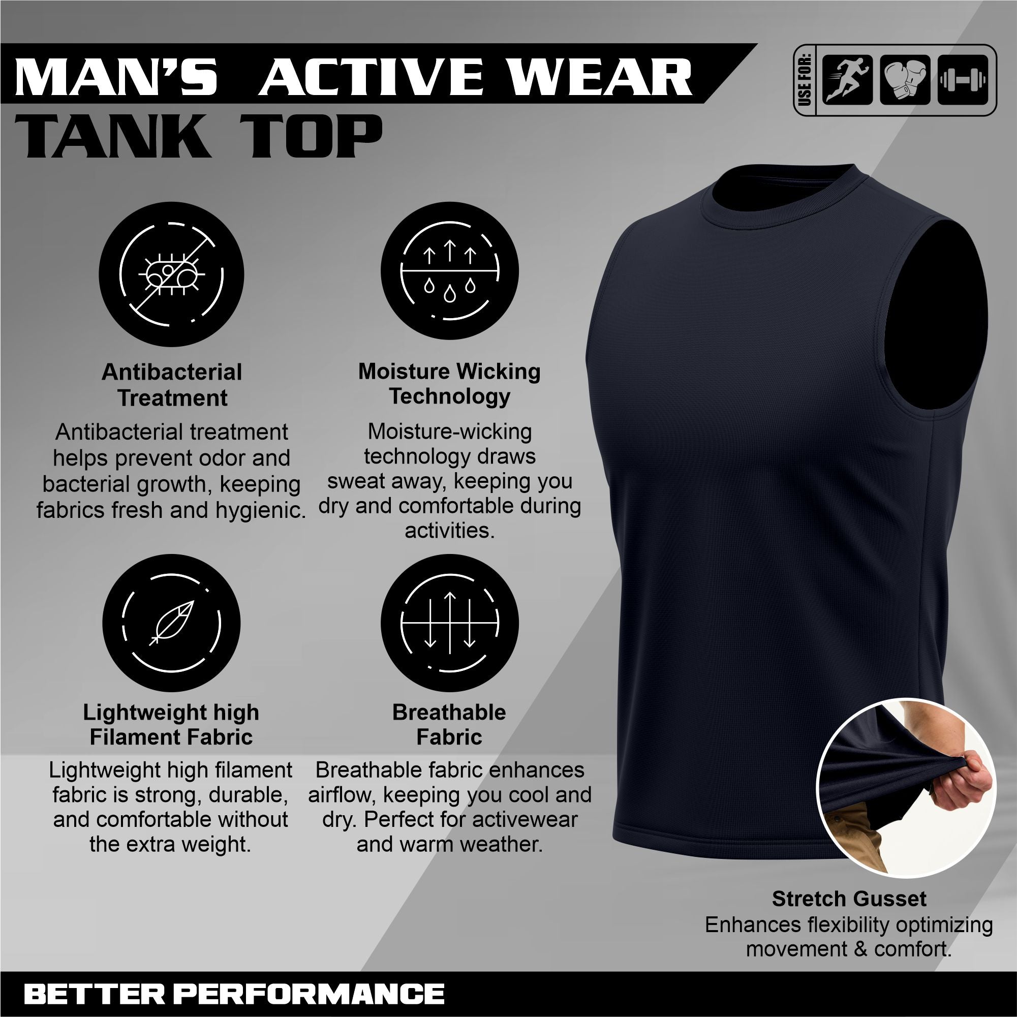 Toro Activa Essentials Tank Top - 3 Colour Set TORO ACTIVA