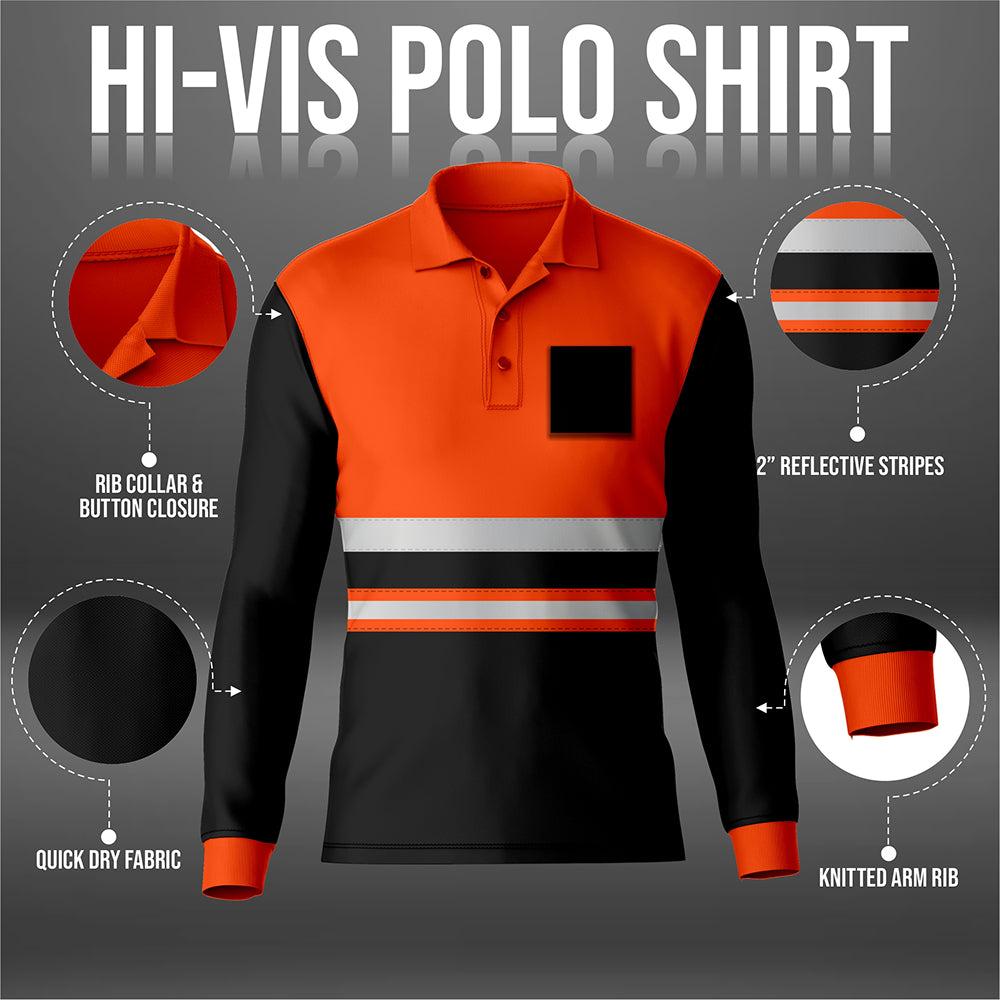 Toro Activa High Visibility Safety Work Wear Short Sleeve Polo Shirt PF101 TORO ACTIVA