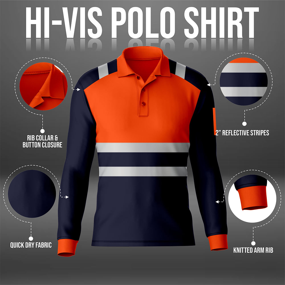 Toro Activa High Visibility Safety Work Wear Short Sleeve Polo Shirt PF103 TORO ACTIVA