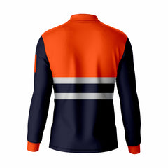 Hi Vis Long Sleeve Polo Shirt PF103 — Yellow or Orange TORO ACTIVA