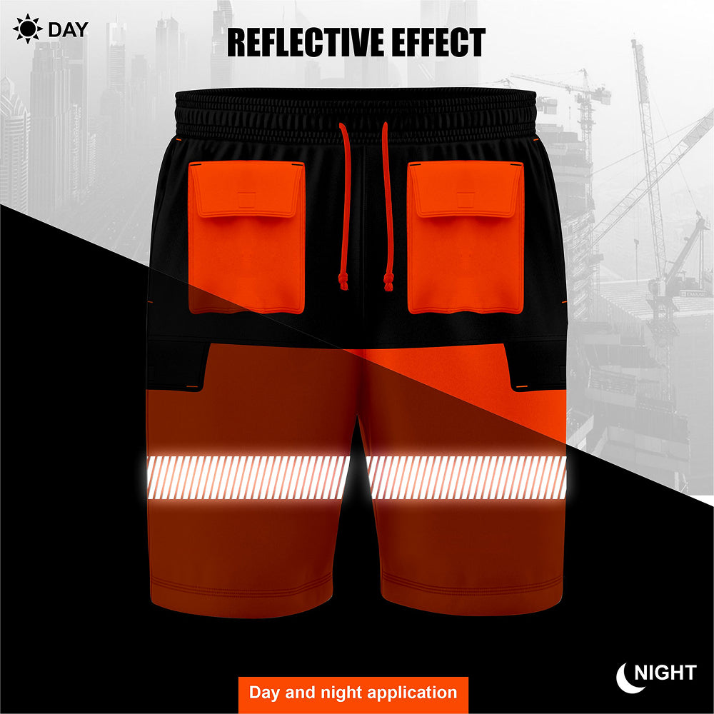 Toro Activa Hi-Vis Fleece Shorts SH106 - Orange/Black TORO ACTIVA