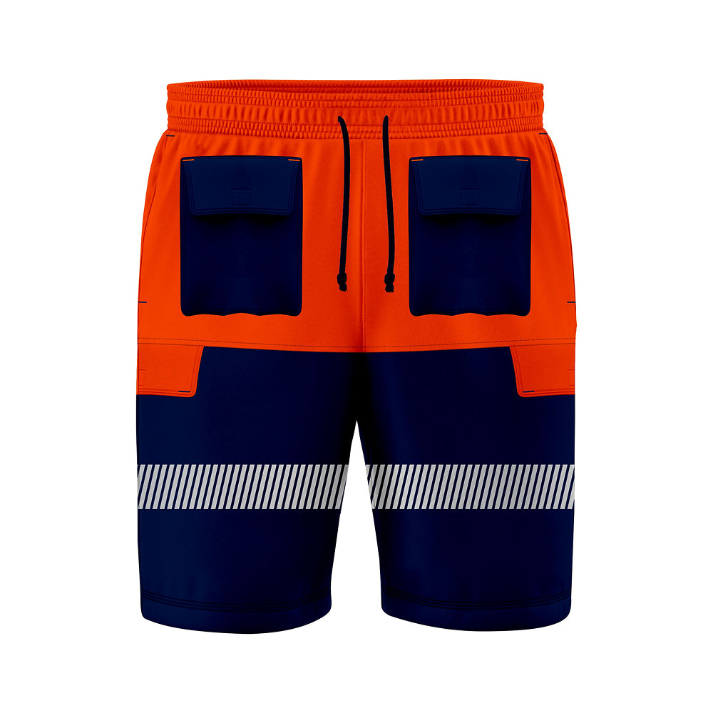 Toro Activa Hi-Vis Fleece Shorts SH107 Orange Navy TORO ACTIVA