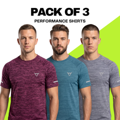 Toro Activa Performance Shirt - Grey/Red/Teal - Pack of 3 TORO ACTIVA