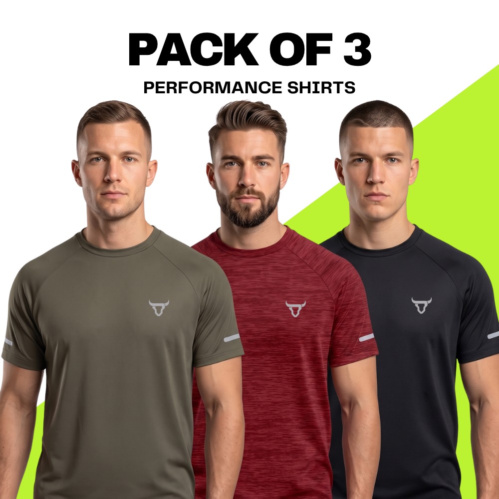 Toro Activa Performance Shirt - Red/Black/Olive - Pack of 3 TORO ACTIVA