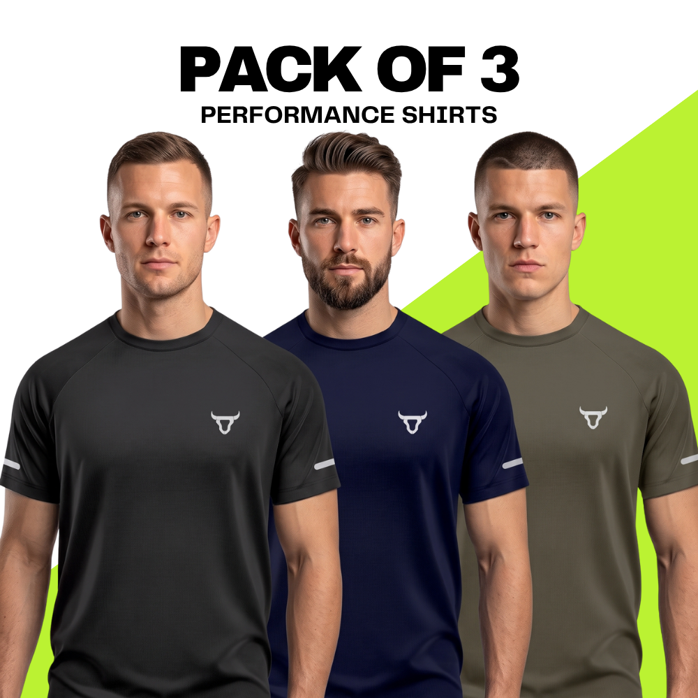 Toro Activa Performance Shirt - Black/Navy/Olive - Pack of 3 TORO ACTIVA