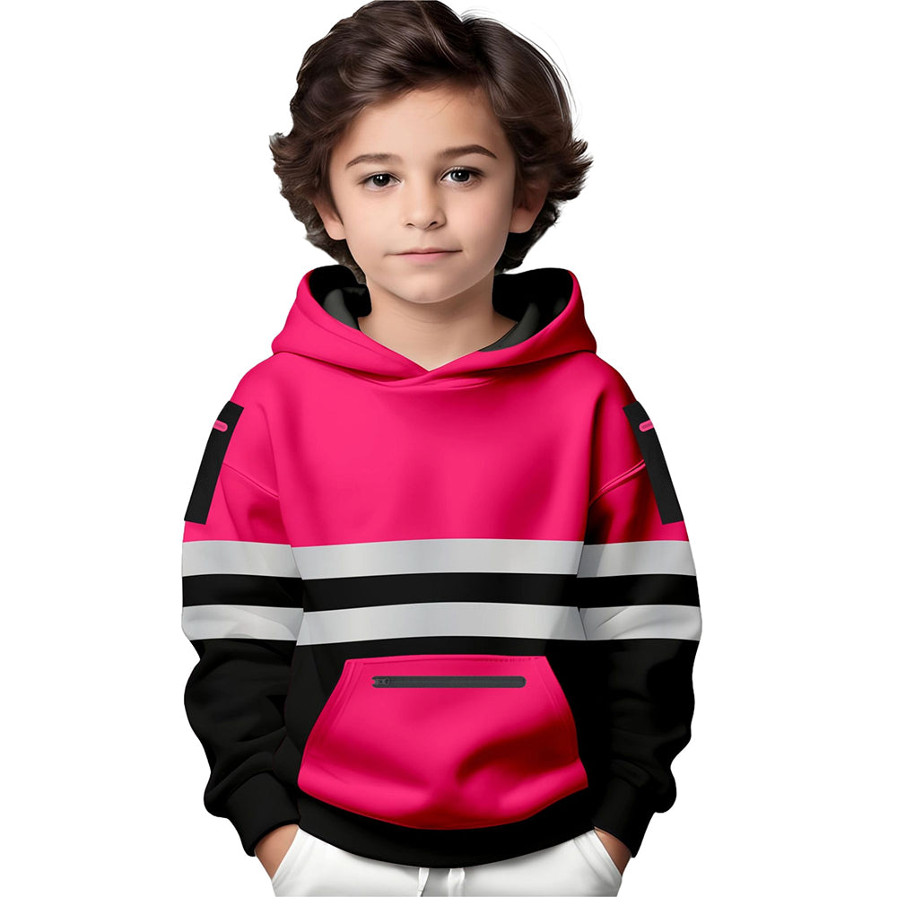 Toro Activa Hi-Vis Fleece Pullover Hoodie 1006 Kids - Pink/Black TORO ACTIVA
