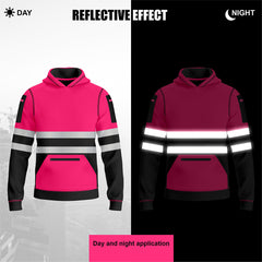Toro Activa Hi-Vis Fleece Pullover Hoodie 1006 Kids Pink Black TORO ACTIVA