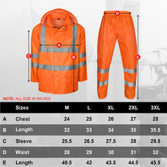Toro Activa Lightweight Hi-Vis Rainsuit - RS105 TORO ACTIVA