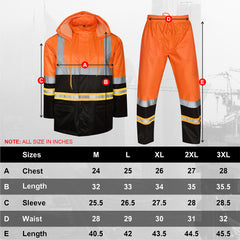 Toro Activa Lightweight Hi-Vis Rainsuit - RS103 TORO ACTIVA