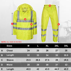 Toro Activa Lightweight Hi-Vis Rainsuit - RS105 TORO ACTIVA