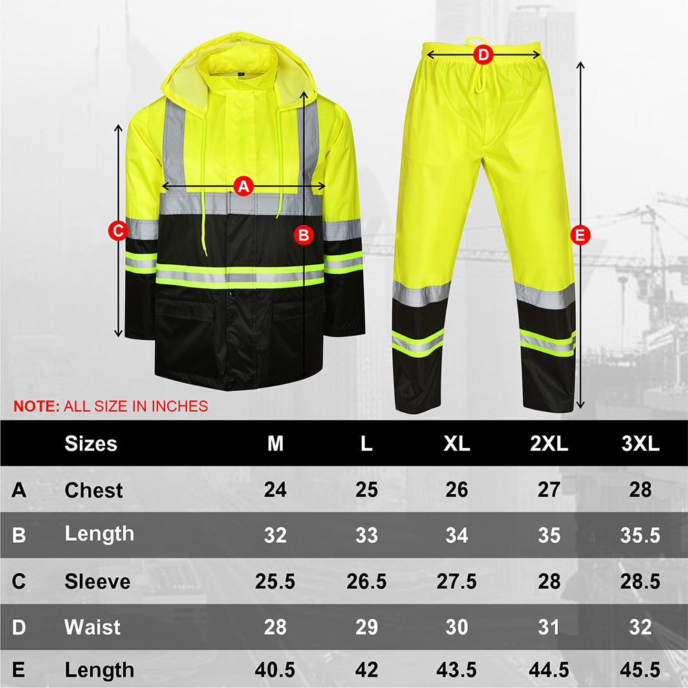 Toro Activa Lightweight Hi-Vis Rainsuit - RS103 Yellow/Black TORO ACTIVA