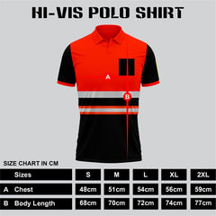 Orange Hi Vis Polo Shirt P103 — Class 2 - Toro Activa 2XL TORO ACTIVA