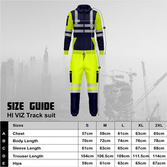 Toro Activa Hi-Vis Pullover Tracksuit TS12 - Yellow/Navy 2XL TORO ACTIVA
