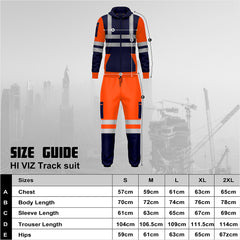Toro Activa Hi-Vis Pullover Tracksuit TS12 - Orange/Navy 2XL TORO ACTIVA