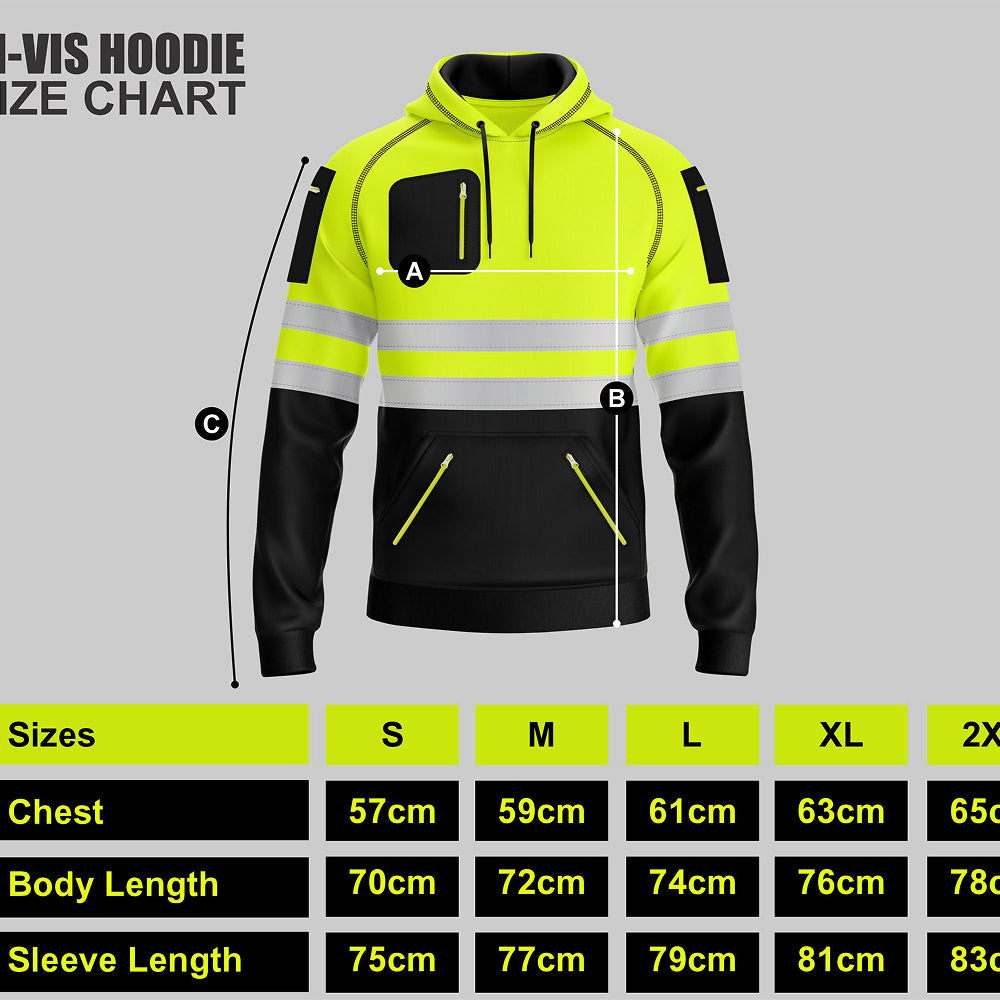 Toro Activa Hi-Vis Fleece Zipper Pullover Hoodie 3 TORO ACTIVA