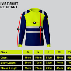 Toro Activa Hi-Vis Workwear TShirt TF101 Yellow Navy TORO ACTIVA