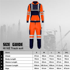 Toro Activa Hi-Vis Pullover Tracksuit - TS09 - Orange/Navy 2XL TORO ACTIVA