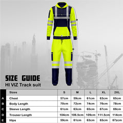 Toro Activa Hi-Vis Pullover Tracksuit - TS09 - Yellow/Navy 2XL TORO ACTIVA
