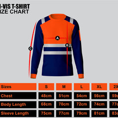 Toro Activa Hi-Vis Workwear TShirt TF101 Orange Navy TORO ACTIVA