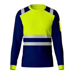 Toro Activa Hi-Vis Workwear TShirt TF101 Yellow Navy TORO ACTIVA