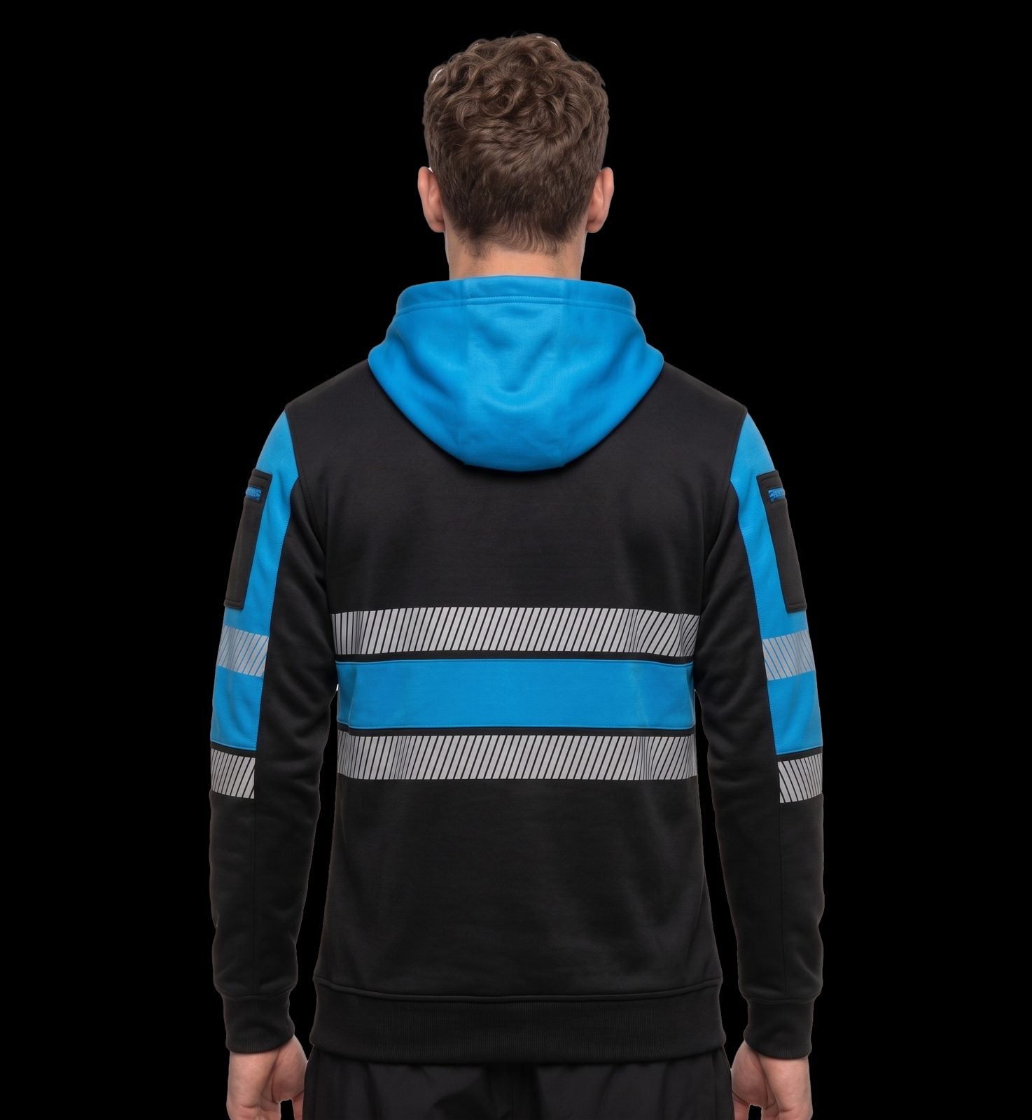 Toro Activa Mens Hi-Vis Pullover Hoodie 807 - Blue/Black TORO ACTIVA