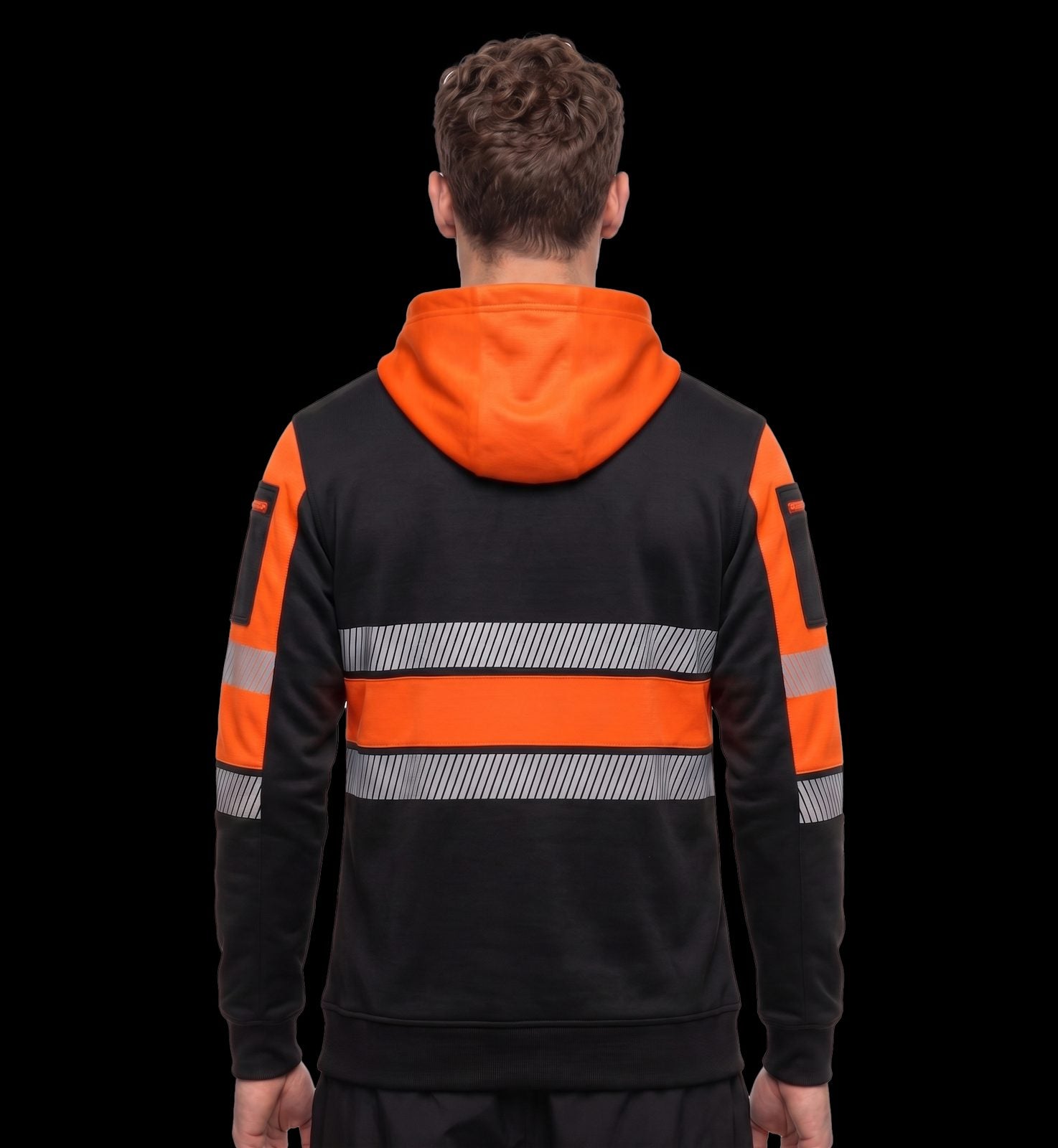 Toro Activa Mens Hi-Vis Pullover Hoodie 807 - Orange/Black TORO ACTIVA
