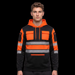 Toro Activa Mens Hi-Vis Pullover Hoodie 807 - Orange/Black TORO ACTIVA