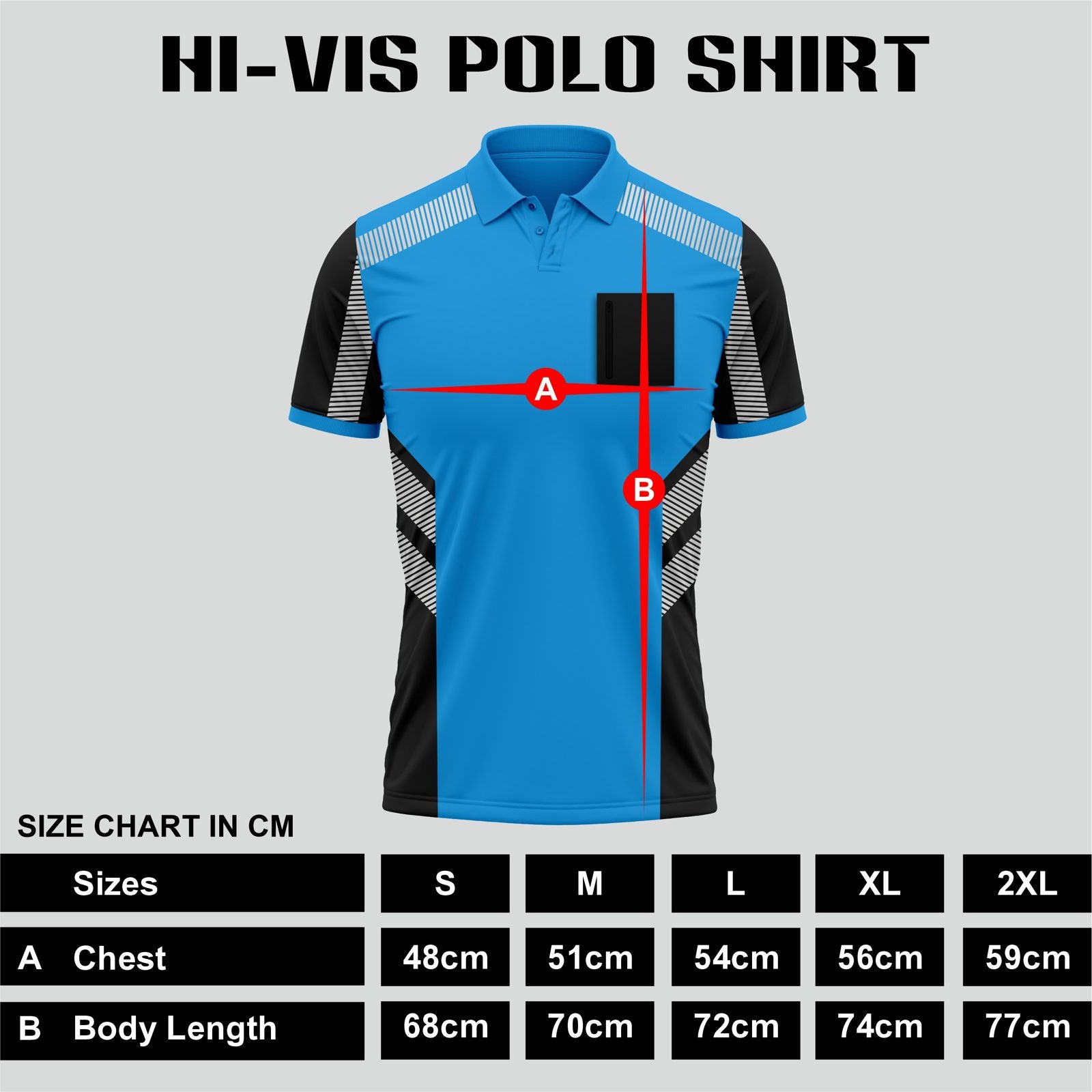 Toro Activa Hi-Vis Short Sleeve T-Shirt 805 - Black/Blue TORO ACTIVA