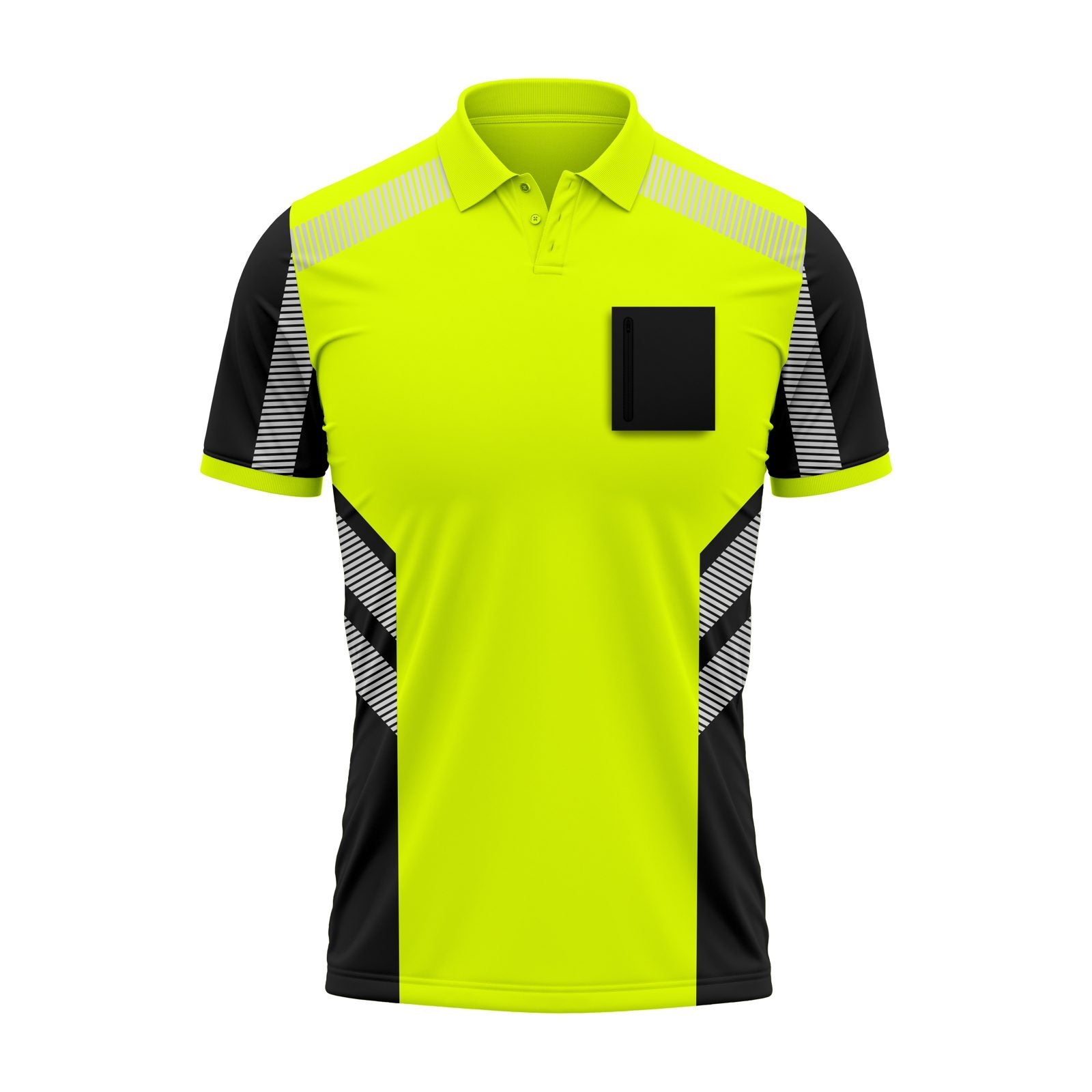 Hi-Vis Short Sleeve T-Shirt 805 - Yellow/Black - reflective tape detail
