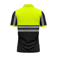 Hi-Vis Short Sleeve T-Shirt 805 - Yellow/Black - chest pocket detail