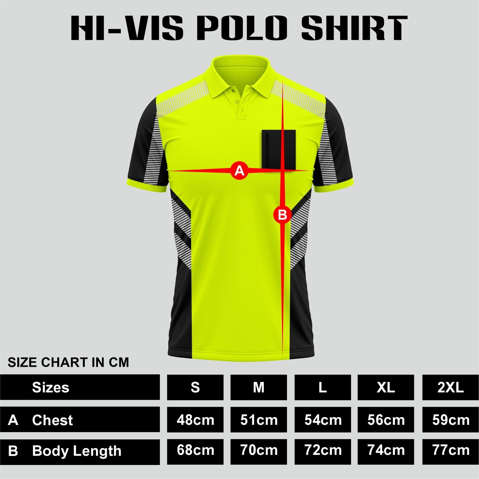 Hi-Vis Short Sleeve T-Shirt 805 - Yellow/Black - model photo