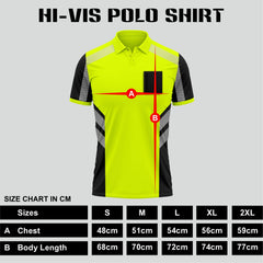 Hi-Vis Short Sleeve T-Shirt 805 - Yellow/Black - model photo