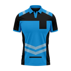 Hi-Vis Short Sleeve T-Shirt 808 - Blue/Black - front view