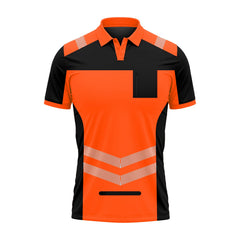 Hi-Vis Short Sleeve T-Shirt 808 - Orange/Black - back view