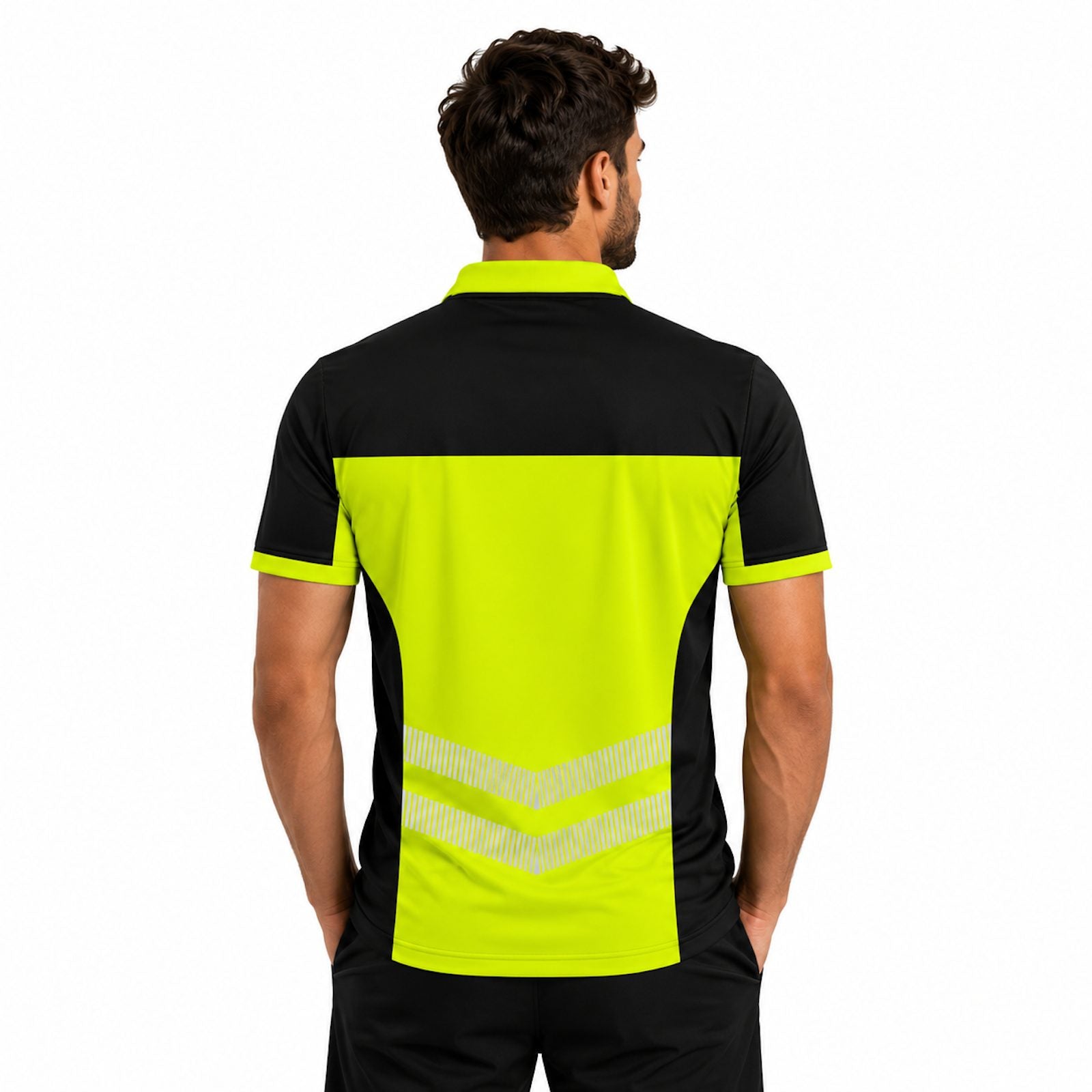 Hi-Vis Short Sleeve T-Shirt 808 - Yellow/Black - front view
