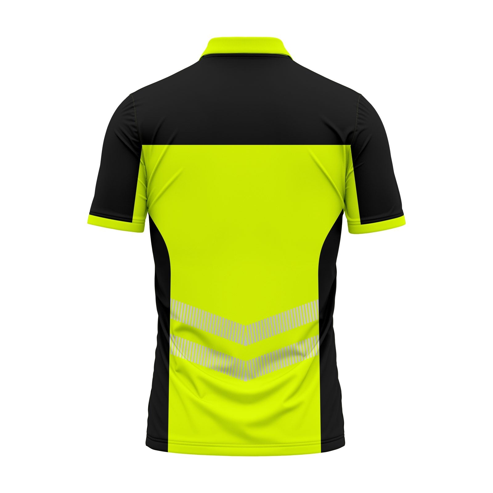 Hi-Vis Short Sleeve T-Shirt 808 - Yellow/Black - reflective tape detail