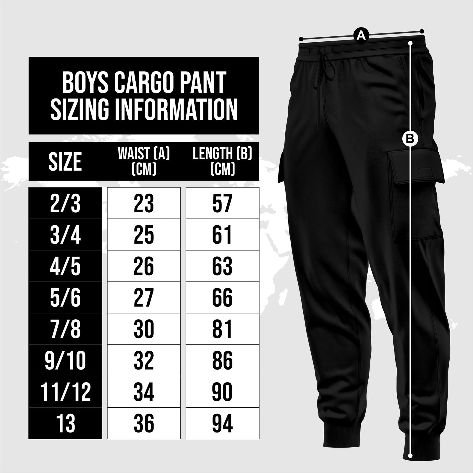 Toro Activa Kids PE Fleece Cargo Jog Pants - Black TORO ACTIVA