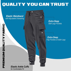 Toro Activa Kids PE Fleece Cargo Jog Pants - Charcoal TORO ACTIVA