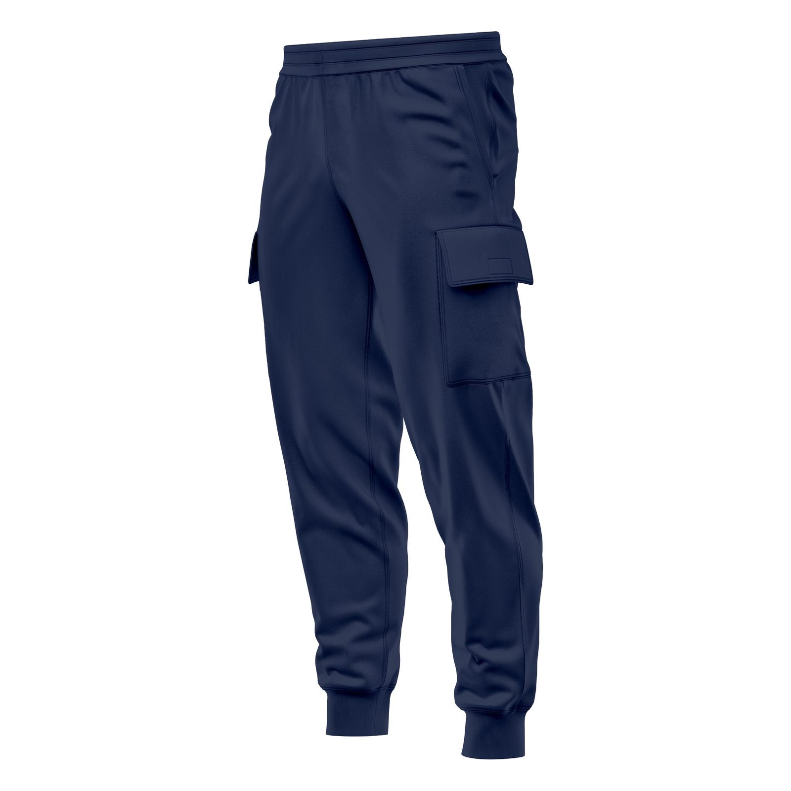 Mens Cargo Fleece Cuffed Slim Fit Track Pants - Light Blue - front view