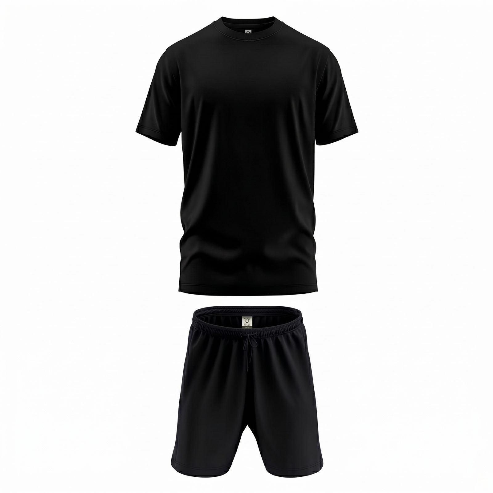 Mens Gym Set T-Shirt & Shorts - Black TORO ACTIVA